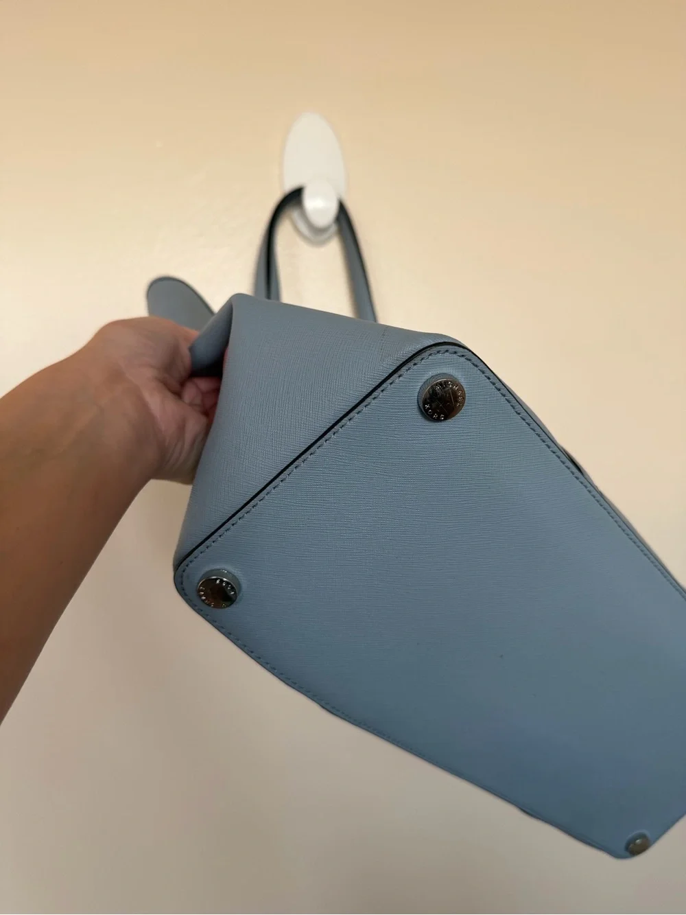 MICHAEL KORS Jet Set Large Leather Travel Tote Bag Handbag in Pale Blue